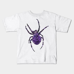 Purple Spider Fierce Orb-Weaver Kids T-Shirt